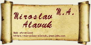 Miroslav Alavuk vizit kartica